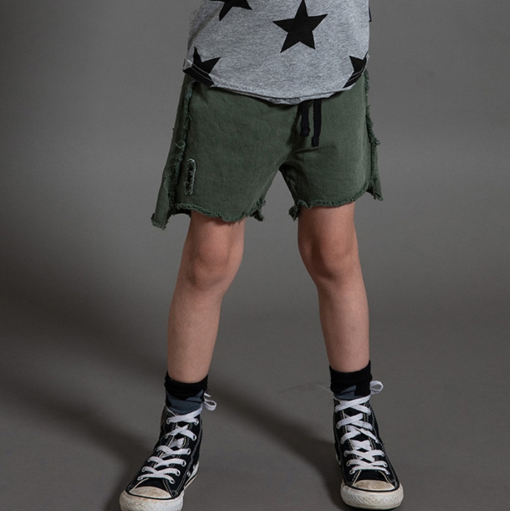 NUNUNU MILITARY SHORTS OLIVE 8-9Y